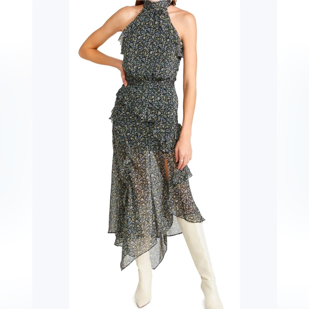 Veronica Beard Kailey ruffled chiffon floral dress